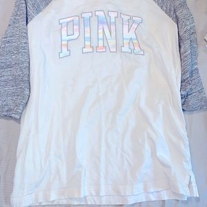 VS PINK , 3/4 sleeve tee